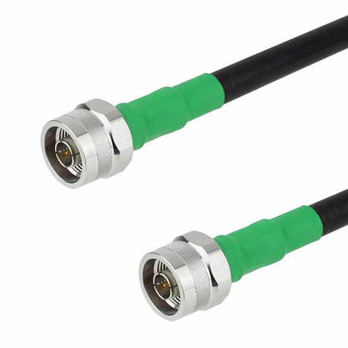 Low Loss N Male to N Male Cable LMR-400 Coax in 12 Inch with Times Microwave Connectors with LF Solder Fairview Microwave FMC0101400LF-12