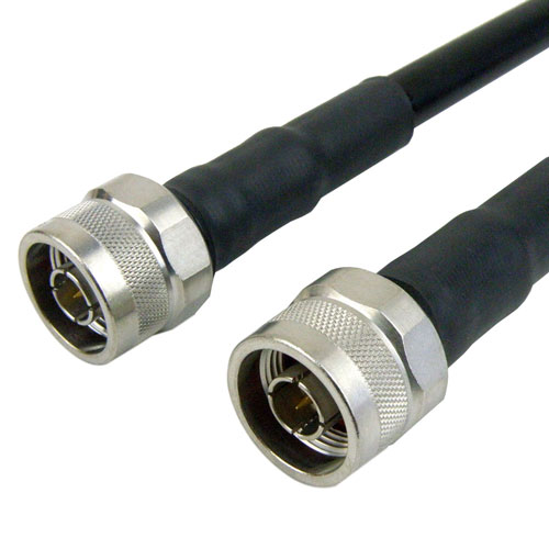 N Male to N Male Cable LMR-400-UF Coax in 120 Inch with Times Microwave Connectors Fairview Microwave FMC0101405-120