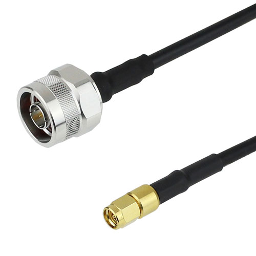 N Male to SMA Male Cable LMR-200-FR Coax in 48 Inch Fairview Microwave FMC0102202-48