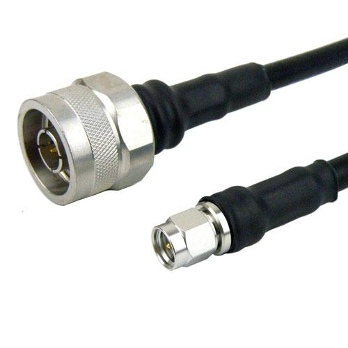 N Male to SMA Male Cable LMR-240-UF Coax with Times Microwave Connectors Fairview Microwave FMC0102245