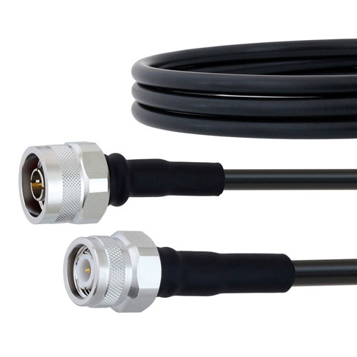 N Male to TNC Male Cable LMR-240 Coax in 120 Inch with Times Microwave Connectors Fairview Microwave FMC0103240-120