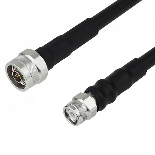 N Male to TNC Male Cable LMR-400 Coax in 24 Inch with Times Microwave Connectors Fairview Microwave FMC0103400-24