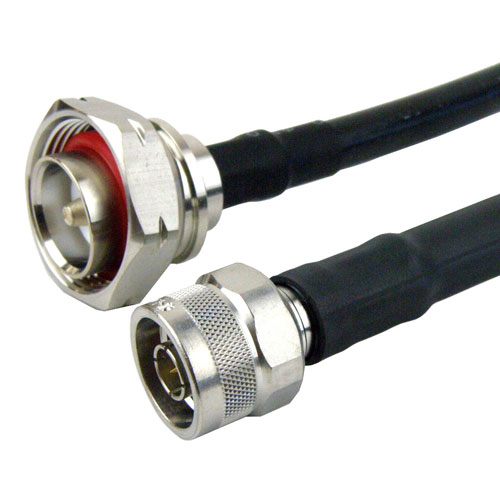 N Male to 7/16 DIN Male Cable LMR-400 Coax in 24 Inch Fairview Microwave FMC0115400-24