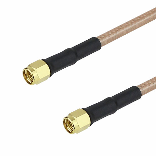 SMA Male (Plug) to SMA Male (Plug) Cable M17/60-RG142 Coax Up To 6 GHz, 1.35 VSWR in 36 Inch Fairview Microwave FMC0202142-36