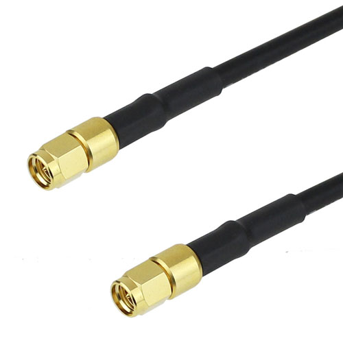 SMA Male to SMA Male Cable LMR-200-FR Coax in 24 Inch Fairview Microwave FMC0202202-24