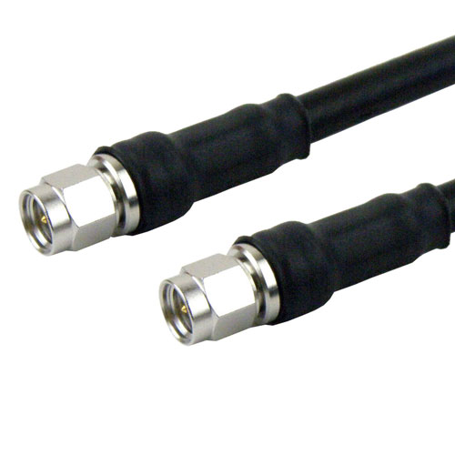 SMA Male to SMA Male Cable LMR-240-UF Coax in 120 Inch with Times Microwave Connectors Fairview Microwave FMC0202245-120