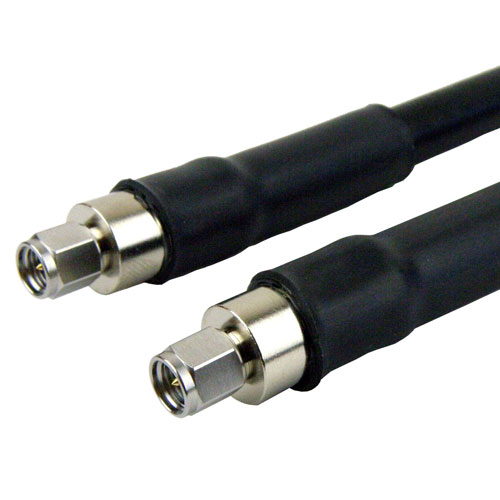 Low Loss SMA Male to SMA Male Cable LMR-400 Coax with Times Microwave Connectors Fairview Microwave FMC0202400