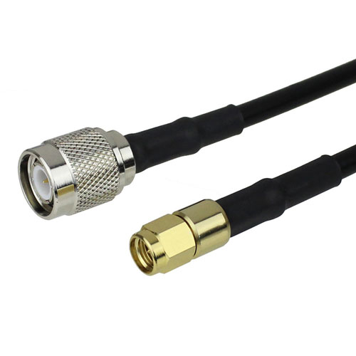 Low Loss SMA Male to TNC Male Cable LMR-195 Coax in 36 Inch with LF Solder Fairview Microwave FMC0203195LF-36