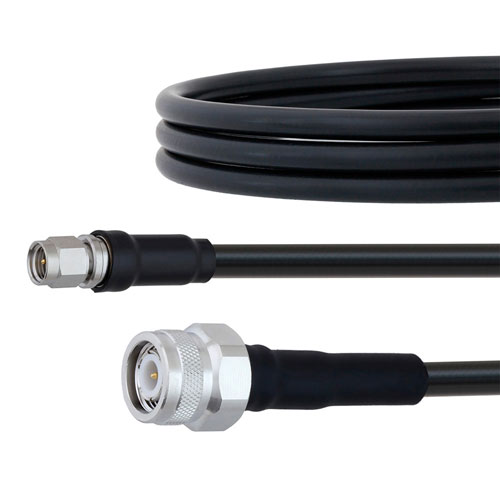 SMA Male to TNC Male Cable LMR-240 Coax in 48 Inch with Times Microwave Connectors Fairview Microwave FMC0203240-48