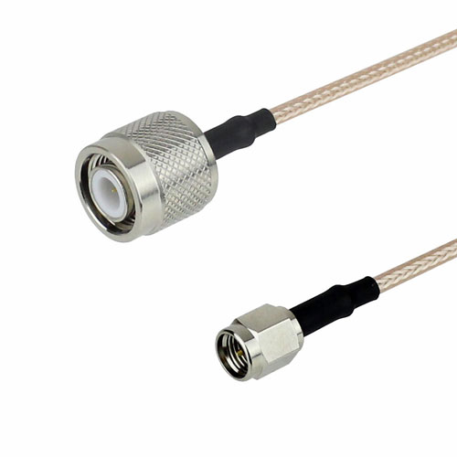 SMA Male (Plug) to TNC Male (Plug) Cable RG-316 Coax Up To 3 GHz, 1.35 VSWR in 12 Inch Fairview Microwave FMC0203315-12