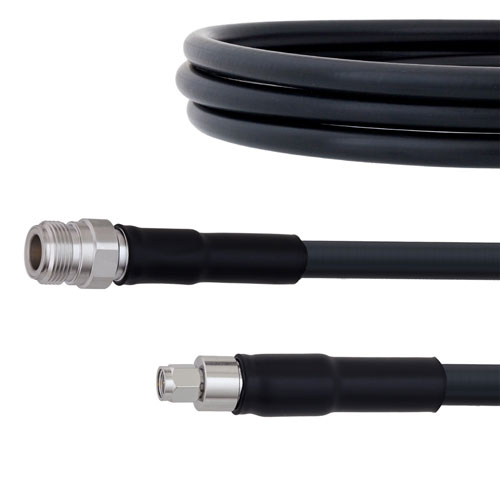 SMA Male (Plug) to N Female (Jack) Cable LMR-400 Coax Up To 2.5 GHz, 1.35 VSWR with Times Microwave Connectors Fairview Microwave FMC0206401