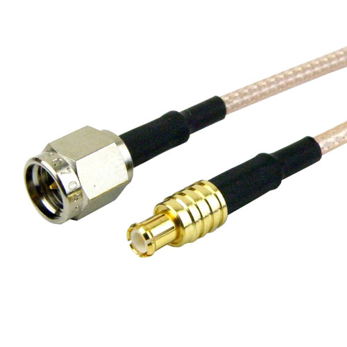 SMA Male (Plug) to MCX Plug (Male) Cable RG-316 Coax Up To 3 GHz, 1.35 VSWR in 12 Inch Fairview Microwave FMC0207315-12