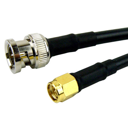 SMA Male to BNC Male Cable RG-58 Coax in 36 Inch Fairview Microwave FMC0208058-36