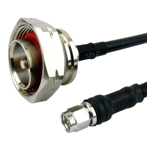 SMA Male to 7/16 DIN Male Cable LMR-240 Coax in 36 Inch Fairview Microwave FMC0215240-36