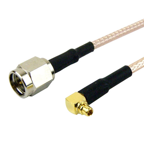 SMA Male to RA MMCX Plug Cable RG-316 Coax Fairview Microwave FMC0219315