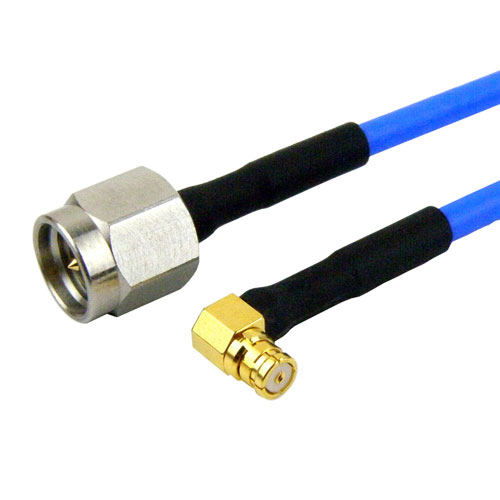 SMA Male to RA SMP Female Cable FM-F086 Coax in 12 Inch Fairview Microwave FMC0221085-12