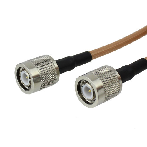 TNC Male to TNC Male Cable RG142 Coax in 48 Inch Fairview Microwave FMC0303143-48