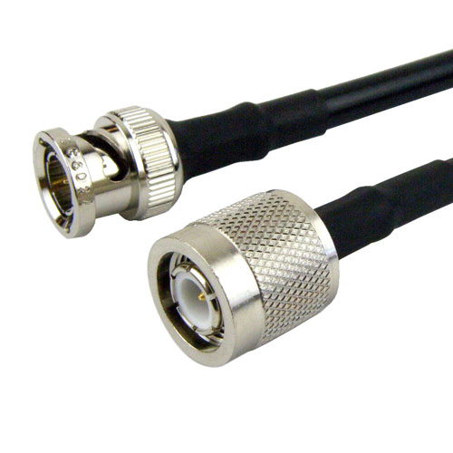 TNC Male to BNC Male Cable RG-58 Coax in 36 Inch Fairview Microwave FMC0308058-36