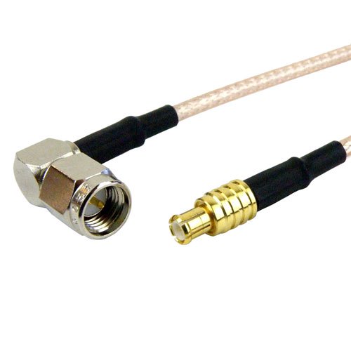 RA SMA Male to MCX Plug Cable RG316 Coax in 24 Inch Fairview Microwave FMC0407316-24