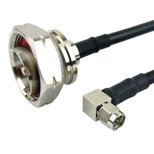 RA SMA Male to 7/16 DIN Male Cable LMR-240 Coax Fairview Microwave FMC0415240