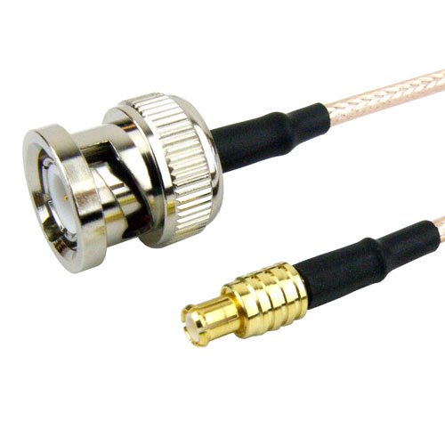 MCX Plug (Male) to BNC Male (Plug) Cable RG-316 Coax Up To 3 GHz, 1.35 VSWR in 12 Inch Fairview Microwave FMC0708315-12