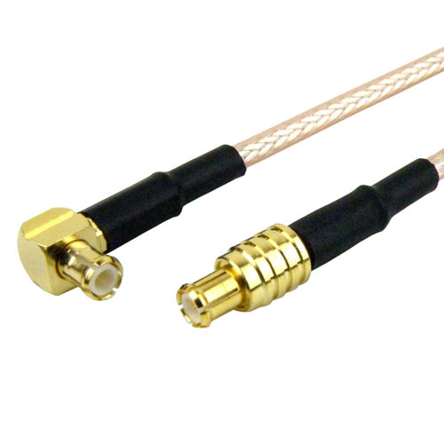 MCX Plug (Male) to RA MCX Plug (Male) Cable RG-316 Coax Up To 3 GHz, 1.35 VSWR in 24 Inch Fairview Microwave FMC0717315-24