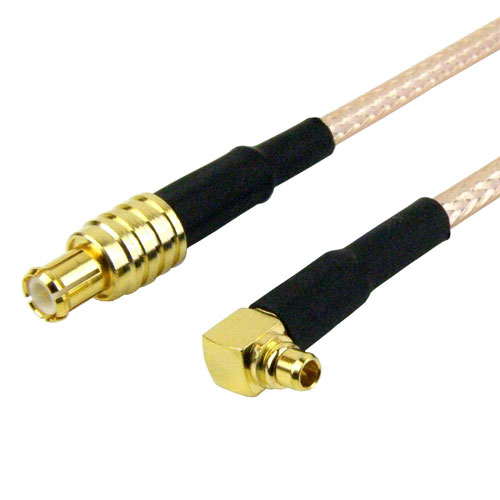 MCX Plug (Male) to RA MMCX Plug (Male) Cable RG-316 Coax Up To 3 GHz, 1.35 VSWR in 12 Inch Fairview Microwave FMC0719315-12