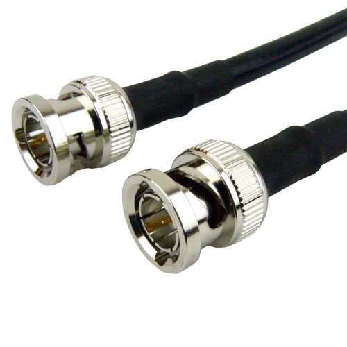 75 Ohm BNC Male to 75 Ohm BNC Male Cable 75 Ohm RG-59 Coax in 6 Inch Fairview Microwave FMC0808059-06