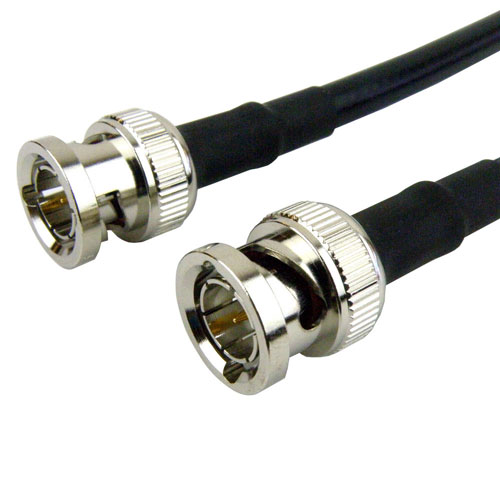 75 Ohm BNC Male to 75 Ohm BNC Male Cable 75 Ohm RG-59 Coax in 120 Inch Fairview Microwave FMC0808059-120