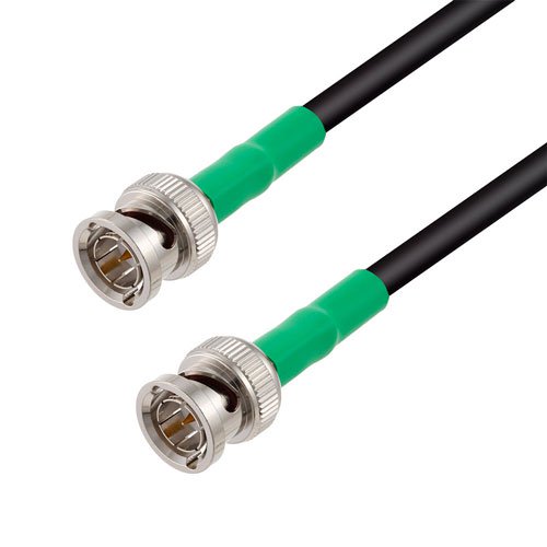 75 Ohm BNC Male to 75 Ohm BNC Male Cable 75 Ohm RG-59 Coax in 24 Inch with LF Solder Fairview Microwave FMC0808059LF-24