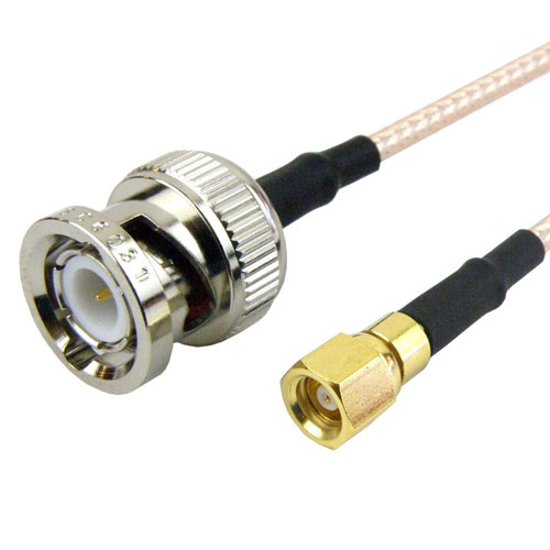 BNC Male to SMC Plug Cable RG-316 Coax in 36 Inch Fairview Microwave FMC0818315-36