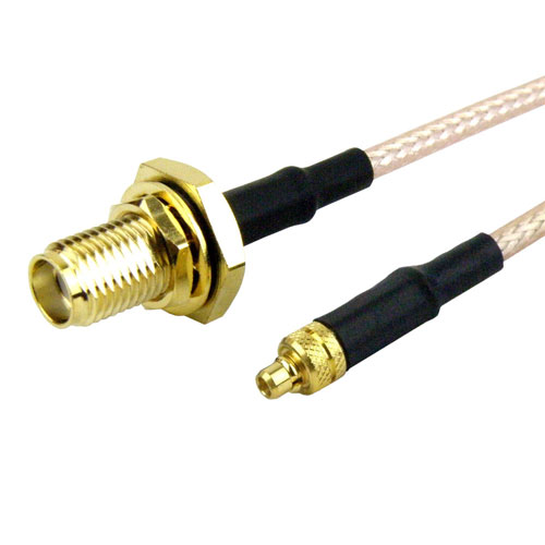 MMCX Plug to SMA Female Bulkhead Cable RG-316 Coax Fairview Microwave FMC0912315