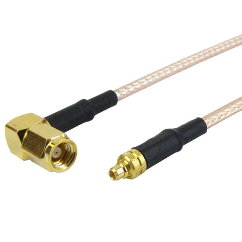 MMCX Plug (Male) to RA SMC Plug (Male) Cable RG316 Coax Up To 3 GHz Fairview Microwave FMC0928315