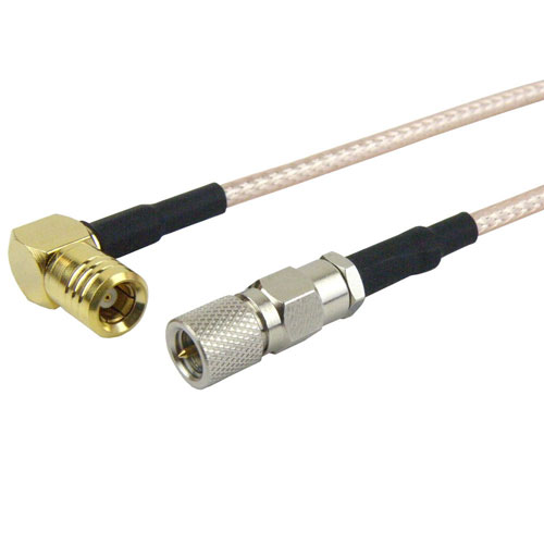 10-32 Male to RA SMB Plug Cable RG-316 Coax Fairview Microwave FMC1026315