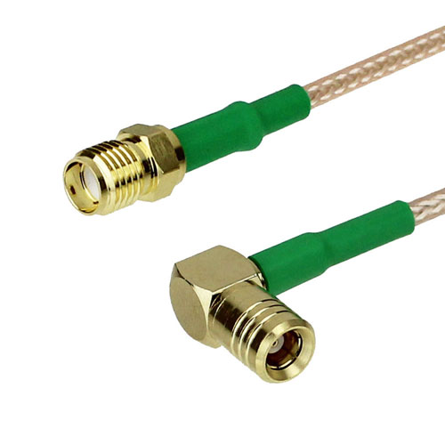 SMA Female to RA SMB Plug Cable RG-316 Coax in 36 Inch with LF Solder Fairview Microwave FMC1326315LF-36