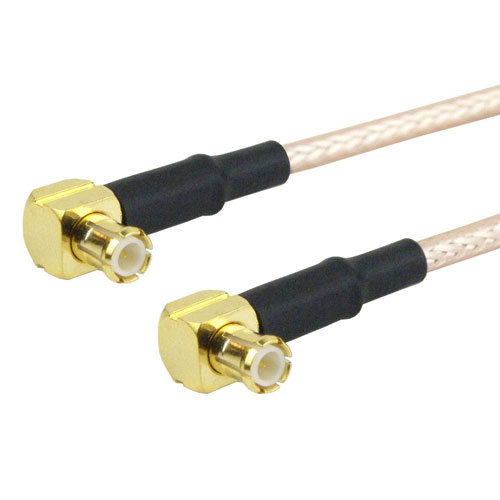 RA MCX Plug (Male) to RA MCX Plug (Male) Cable RG316 Coax Up To 3 GHz in 12 Inch Fairview Microwave FMC1717315-12