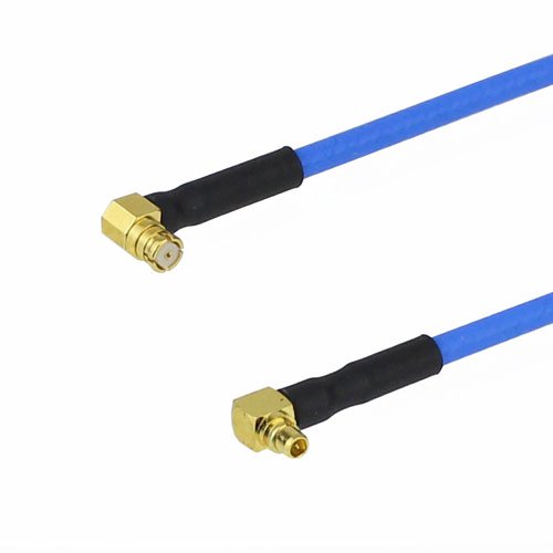 RA MMCX Plug to RA SMP Female Cable FM-F086 Coax in 6 Inch Fairview Microwave FMC1921085-06