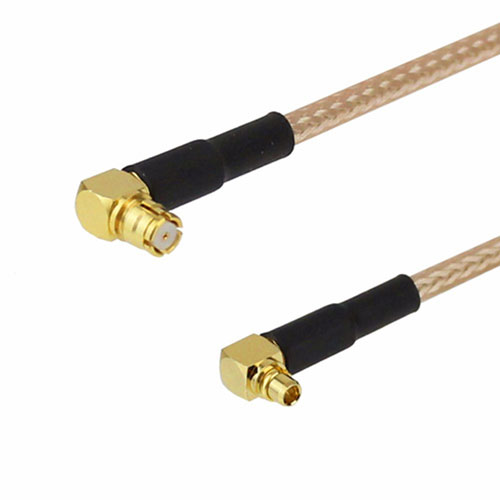 RA MMCX Plug to RA SMP Female Cable RG-316 Coax with LF Solder Fairview Microwave FMC1921315LF