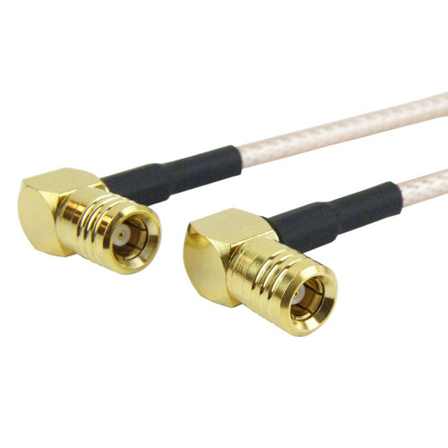 RA SMB Plug (Male) to RA SMB Plug (Male) Cable RG316 Coax Up To 3 GHz in 24 Inch Fairview Microwave FMC2626315-24