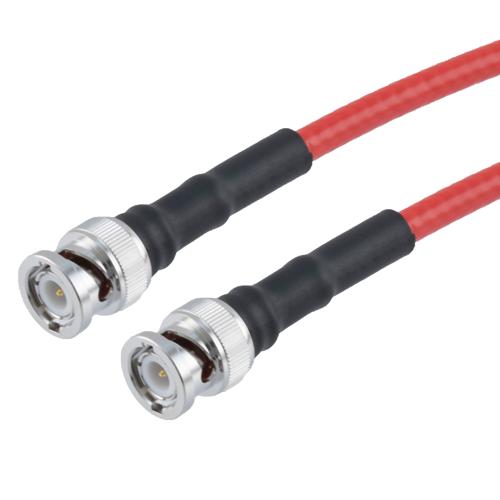 Plenum Low Loss BNC Male to BNC Male Cable LMR-240-LLPX Coax with Times Microwave Components Fairview Microwave FMCA100037