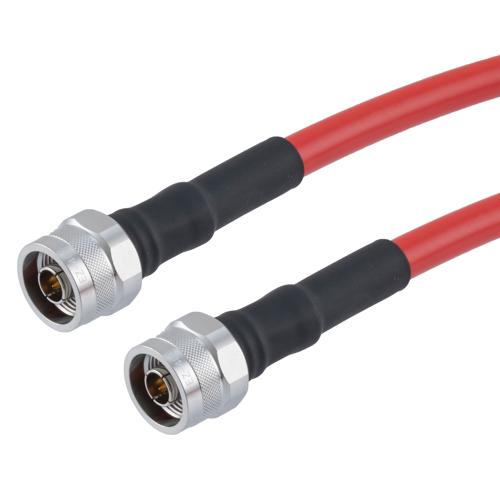 Plenum Low Loss N Male to N Male Cable LMR-400-LLPX Coax with Times Microwave Components Fairview Microwave FMCA100050