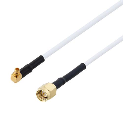 RA MMCX Plug to SMA Male Cable RG-188 Coax Fairview Microwave FMCA100075