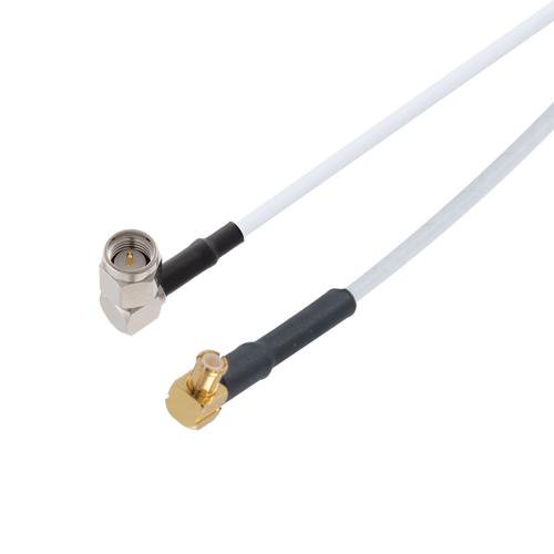 RA SMA Male to RA MCX Plug Cable RG-188 Coax Fairview Microwave FMCA100093