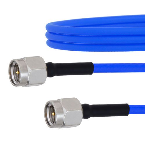 SMA Male to SMA Male Cable FM086FLEX Coax in 12 Inch  with LF Solder Fairview Microwave FMCA1039-12