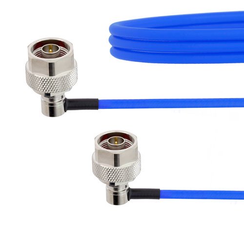 RA N Male to RA N Male Cable FM141FLEX Coax in 12 Inch with LF Solder Fairview Microwave FMCA1049-12