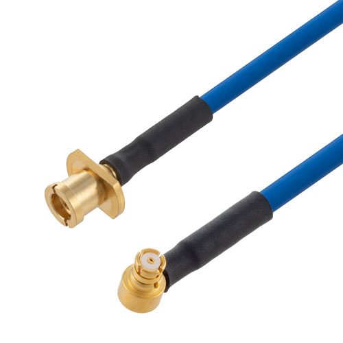 SMP Male Bulkhead to RA SMP Female Cable FM-F086 Coax in 12 Inch Fairview Microwave FMCA1158-12