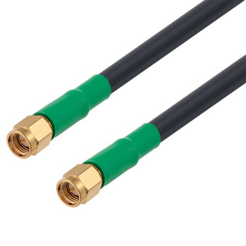 Low Loss SMA Male to SMA Male Cable LMR-240-UF Coax in 6 Inch with LF Solder Fairview Microwave FMCA1216LF-06