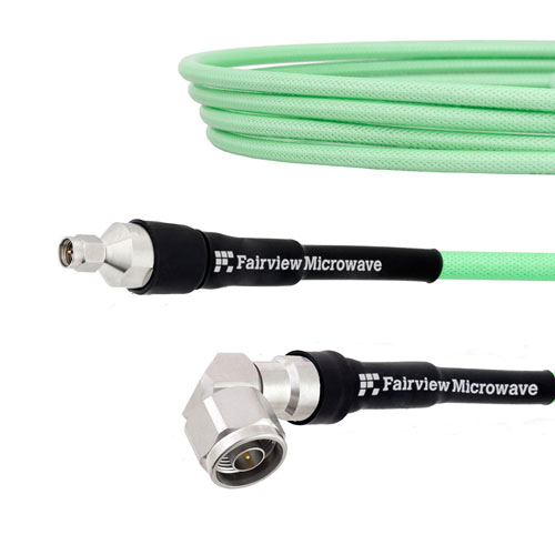 Low Loss Test SMA Male to RA N Male Cable LL335i Coax Fairview Microwave FMCA1285