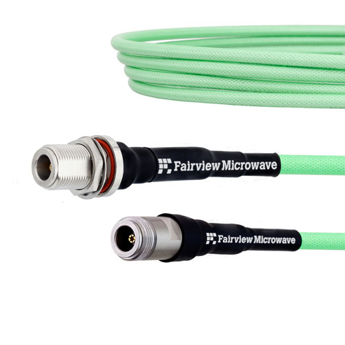 Low Loss Test N Female to N Female Bulkhead Cable LL335i Coax in 50 cm Fairview Microwave FMCA1295-50CM