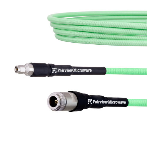 Low Loss Test SMA Male (Plug) to N Female (Jack) Cable LL335i Coax Up To 18 GHz, 1.4 VSWR in 24 Inch Fairview Microwave FMCA1300-24